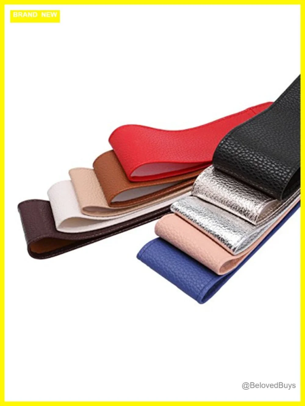 Women's PU Leather Obi Belt Self Tie Wrap Cinch Belt Bowknot Waistband for Dress
